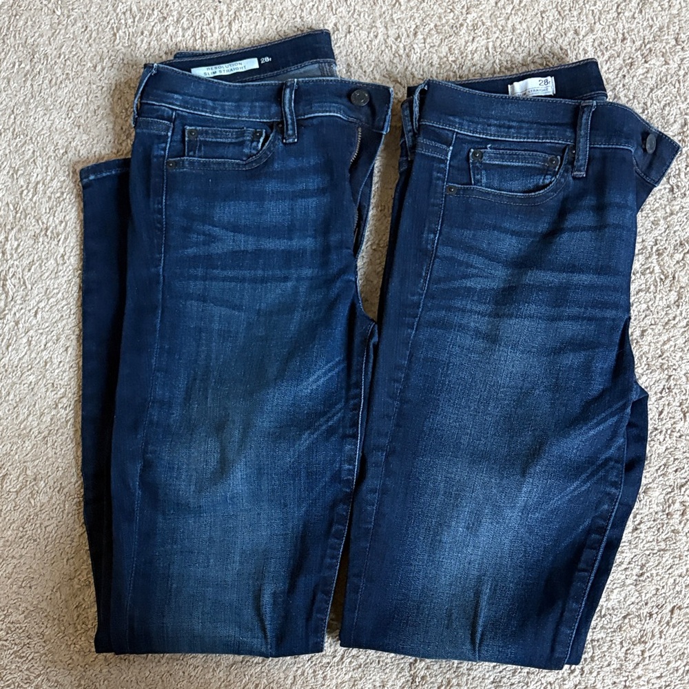 Gap Slim Straight Dark Blue Women's Jeans 28r